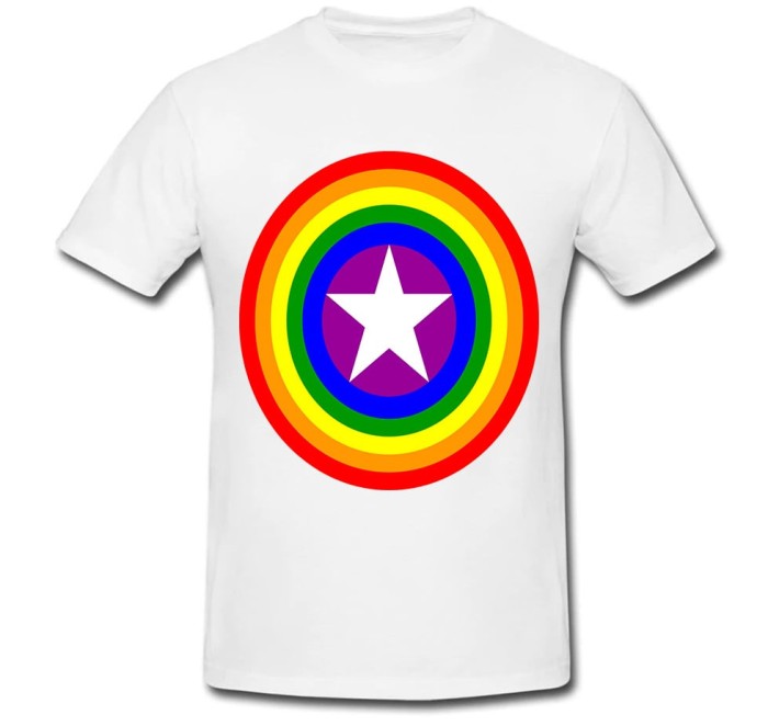 Tricou &quot; Captain America - Scut curcubeu &quot;