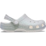 Saboti Crocs Classic Iridescent Glitter Clog Kids Alb - White