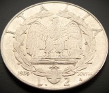 Cumpara ieftin Moneda istorica 2 LIRE - ITALIA FASCISTA, anul 1939 * cod 943, Europa