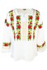Bluza tip ie traditionala, dama, ML26, marime S, alb/verde bramwell