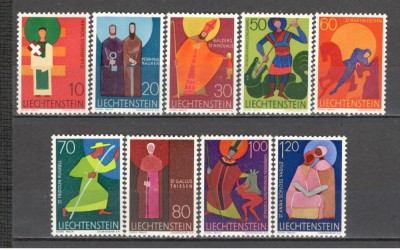 Liechtenstein.1967 Sfinti ocrotitori de Biserici SL.32 foto