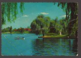 CPIB 24702 CARTE POSTALA - BUCURESTI: PARCUL HERASTRAU, CIRCULATA, 1965, STAMPILE, TIMBRU, DANTELATA, KRUGER