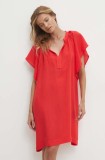 Answear Lab rochie din bumbac culoarea rosu, mini, oversize