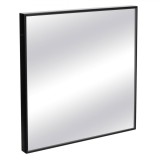 Oglindă de Perete, Model 30x30cm, Culoare Neagră, Cadrul Subțire din Plastic, Oem