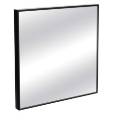 Oglinda de Perete, Model 30x30cm, Culoare Neagra, Cadrul Sub?ire din Plastic foto