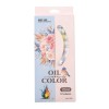 Set culori pictura ulei 12 nuante vibrante 12 buc x 12 ml pentru panza, lemn si hartie, vopsea artistica non-toxica pentru hobby si arta