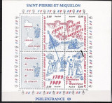 A56 - St.Pierre si Miquelon 1989 - Philexfrance neuzat,perfecta stare, Nestampilat