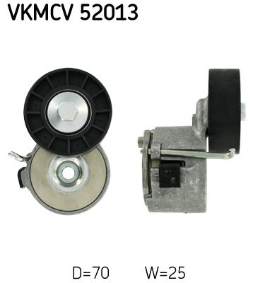 SKF VKMCV 52013 rola intinzator,curea transmisie foto