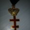 CRUCE DUBLA,Cruce LORENA ordinul cavalerilor TEMPLIERI,Media aurie/crucea Anjou