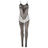 Catsuit-uri - Mandy Mystery Catsuit cu Dantela la Bust si Coapse - Small-Large
