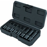 TOPMASTER Set 8 chei tubulare torx de impact T30-T80 prindere patrat 1/2 Cr-Mo, Topmaster Profesional