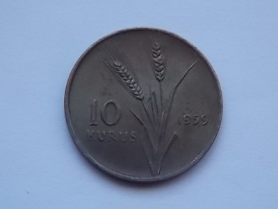 10 KURUS 1959 TURCIA foto
