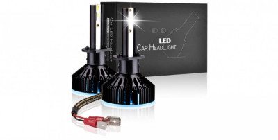 Becuri LED LTPAG H1, CSP 72W 12000LM de inlocuire pentru lampi cu halogen sau xenon HID, lampa alba 12V-24V 6000K - RESIGILAT foto