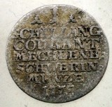 Moneda Argint Germania Mecklenburg-Schwerin 1 Schilling 1775, 1.0g - Numismatică