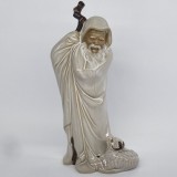 Bibelou portelan chinezesc vechi, vintage - Chinez pastor cu berbec