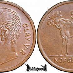 1963, 5 Øre - Olav al V-lea - Regatul Norvegiei
