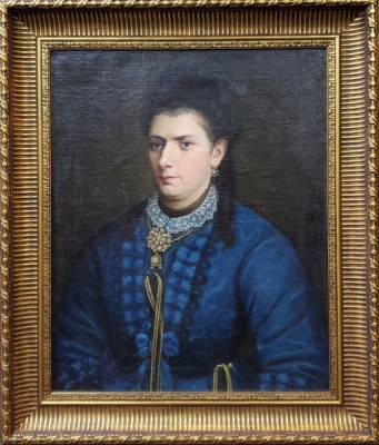Misu Popp (1827-1892), Atribuit - Portretul unei doamne foto