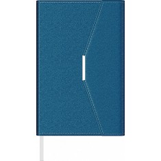 Agenda plic A5 cu decupaj si suport pix navy