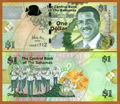 !!! BAHAMAS - 1 DOLAR 2015 - P 71A - UNC foto