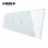 Cumpara ieftin Panou 4 intrerupatoare simple cu touch Livolo din sticla SmartElectro IntelligentHouse