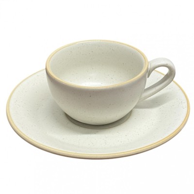 Set Ceasca si farfurie pentru Espresso, CAFFINO, Portelan cu aspect mat, 80 ml foto
