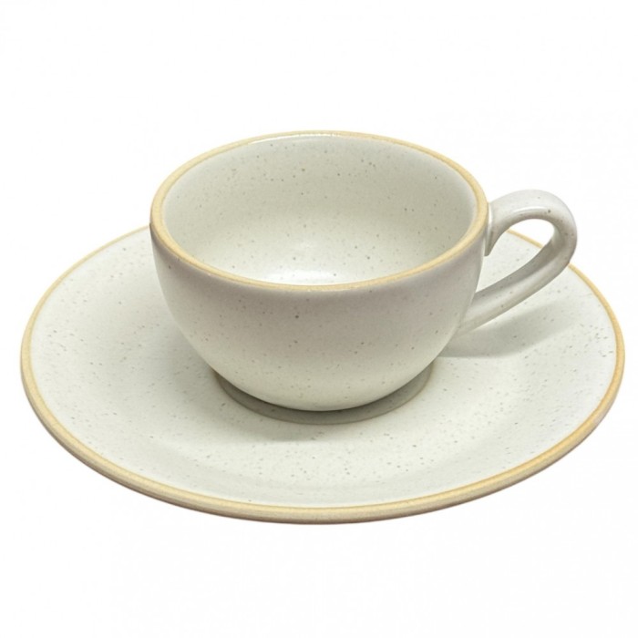 Set Ceasca si farfurie pentru Espresso, CAFFINO, Portelan cu aspect mat, 80 ml