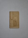 Cumpara ieftin CDV Atelier foto G. B. Altdonna, Trento (Austro-Ungaria). Portret intreg Brecska Gustav, Militar in uniforma, ca. 1865!