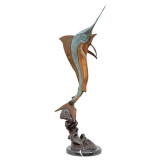 Peste spada-statueta din bronz pe un soclu din marmura TBA-39, Animale