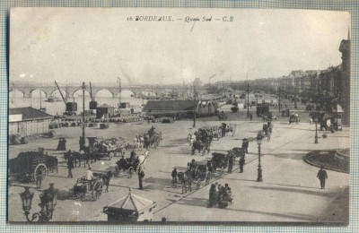 AD 55 C. P. VECHE - BORDEAUX - QUAIS SUD -C.B. -ANIMATA -FRANTA -1916 foto