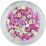 Paiete nail art &icirc;n formă de disc, roz