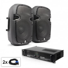 Electronic-Star PA Set &amp;amp;quot;SPJ Boom 10MKII&amp;amp;quot; pereche de boxe de 25 &amp;amp;quot; ?i amplificator 800W foto