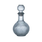 Sticla pentru lichior cu forma rotunda si romburi, 500 ml, transparenta, ATU-086883, Oem