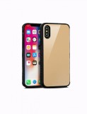Cumpara ieftin Husa iPhone X iPhone XS Silicon+Sticla Yellow