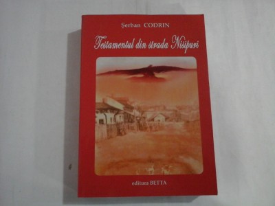 TESTAMENTUL DIN STRADA NISIPURI - SERBAN CODRIN foto