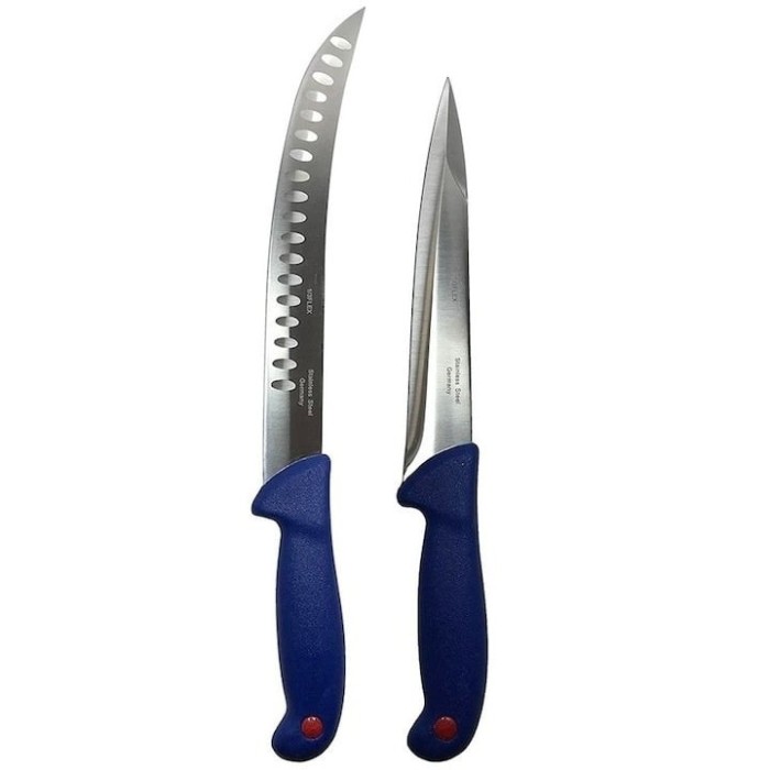 Set profesional de macelarie, 2 cutite otel carbon, injunghiat, transat, degresat