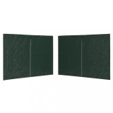 Cumpara ieftin Perete lateral cort petrecere, 2 buc., verde, PE, cu fermoar
