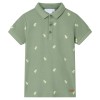 Tricou polo pentru copii, kaki, 128, vidaXL