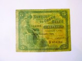 Cumpara ieftin Rară! Belgian Congo 5 Francs 1947,bancnota din imagini la cel mai mic preț