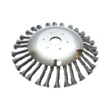 Disc perie sarma circulara motocoasa 200x25.4mm cu fir otel rasucit pentru curatare rugina, vopsea, depuneri, debavurare metal Breckner Germany