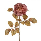 Floare Artificială, Trandafir, Tulpină Lungă, Culoare Roz 76 cm, Oem