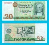 Germania RDG (p#29) 20 Mark 1975 aUNC &#039;Goethe&#039; serie: DB 332041