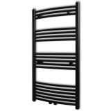 vidaXL Radiator de prosoape Pe perete Negru 141916