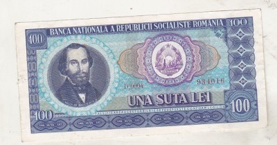 bnk bn Romania 100 lei 1966 vf foto