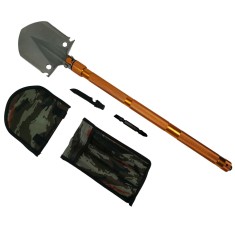 Lopata pliabila militara, multifunctionala, argintie, 77 cm foto