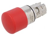 Comutator de siguranță 22mm 2 poziții roșu tip ciupercă