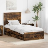Cumpara ieftin Cadru de pat Stejar fumuriu 90 x 190 cm Lemn Ingineresc