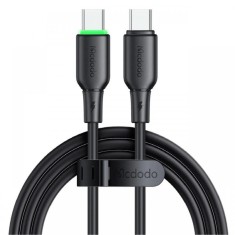 Mcdodo Cablu Type-C la Type-C Alpha Series Silicone, Fast Charging, 65W, LED, 1.2m, Negru