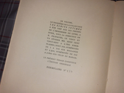 H.F.AMIEL - Philine, fragments in&amp;eacute;dits du journal intime, 1927 / EDITIE DE LUX foto