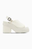 Converse sandale Chuck 70 De Luxe Heel Nu femei, culoarea alb, cu toc drept, A13796C