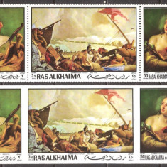 RAS AL KHAIMA PICTURA G. TIEPOLO ( 2 serii dt. + ndt.) MNH